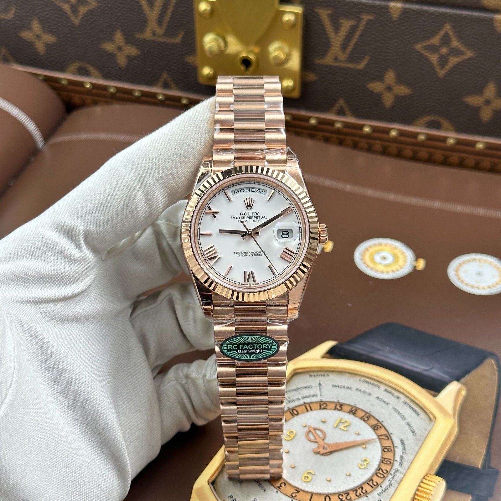 img_1547 rolex day date 40mm everose gold weiß