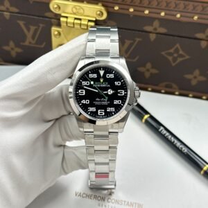 rolex airking 40mm edelstahl schwarz