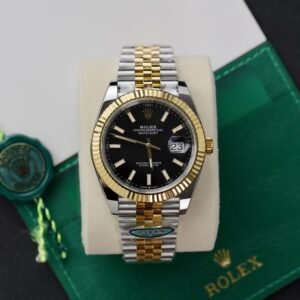 rolex datejust 41 – gold/edelstahl schwarz