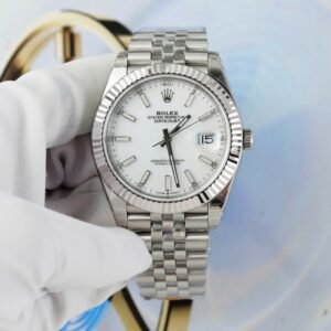 rolex datejust 41mm – weiß edelstahl