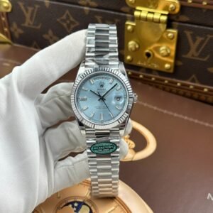 rolex day date 40mm edelstahl/platin baguette