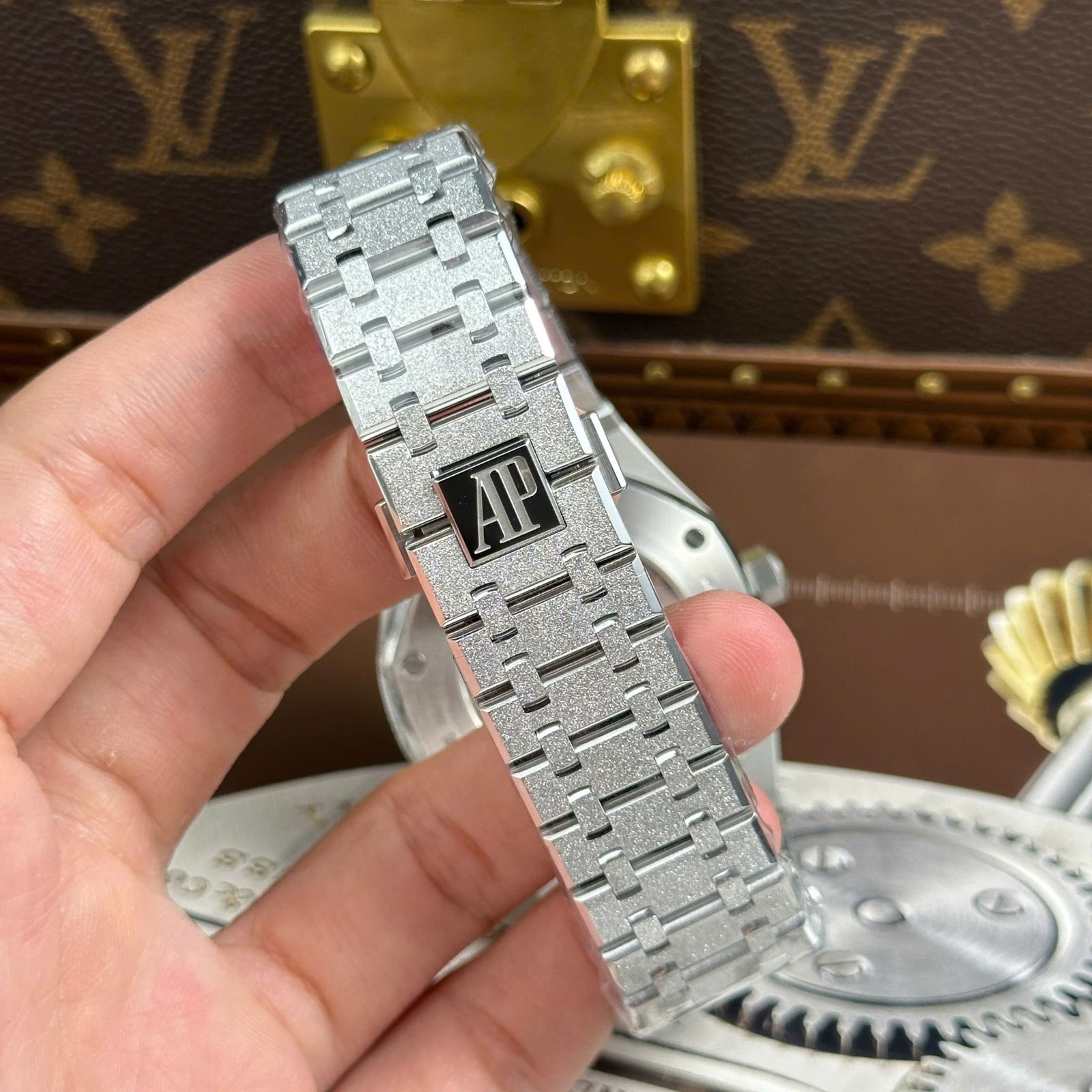 audemars piguet 41mm edelstahl (frosted) schwarz audemars piguet 41mm edelstahl (frosted) schwarz