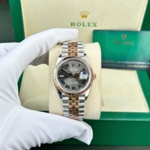 rolex datejust 41mm edelstahl wimbledon (plain bezel)