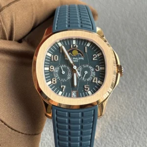 patek philippe cubitus 45mm edelstahl blau zifferblatt