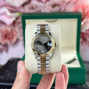 kopie von rolex datejust 31mm gold grün zifferblatt